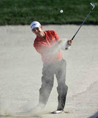 
David Toms chips out of a bunker on the 15th hole during Friday's second round. He bogeyed five of the last six holes. Associated Press
 (Associated Press / The Spokesman-Review)