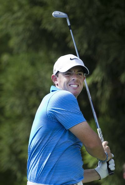 Rory McIlroy made eagle on 15th to make up for pair of early bogeys. (Associated Press)