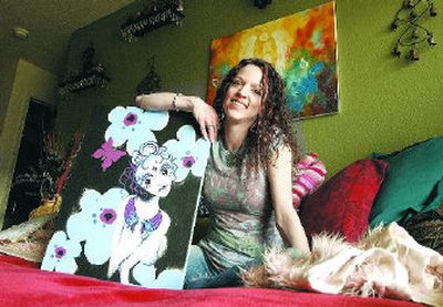 
Painter Tammy Ferrara recently started showing her work at Art, Music and More in the Spokane Valley Mall.  