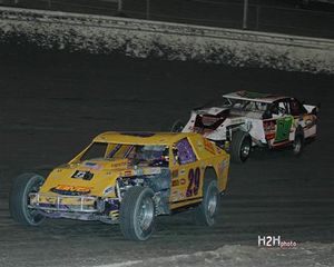 Modifieds maneuver around Skagit Speedway in a 2008 special appearance. (Photo courtesy of Brian Simonseth)
 (The Spokesman-Review)