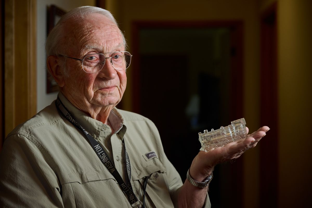 Tony Birch’s collection of glass toys began when his dad returned from serving in the Yukon during WWII and brought him and his sister candy encased in small toy containers.  (COLIN MULVANY)