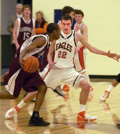 
Casey Sherrill's tough defense and leadership will be an important part of West Valley's quest to another Great Northern League title this year. West Valley defeated Medical Lake 59-52 Tuesday. Sherrill scored 14 points. 
 (J. BART RAYNIAK / The Spokesman-Review)