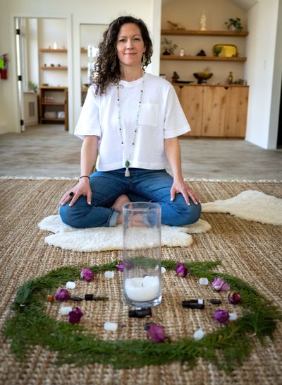 Hannah Talbot recently opened the Anam Cara Healing Center, a membership-based studio in downtown Spokane that offers meditation, workplace wellness classes, Reiki and workshops.  (COLIN MULVANY/The Spokesman-Review)