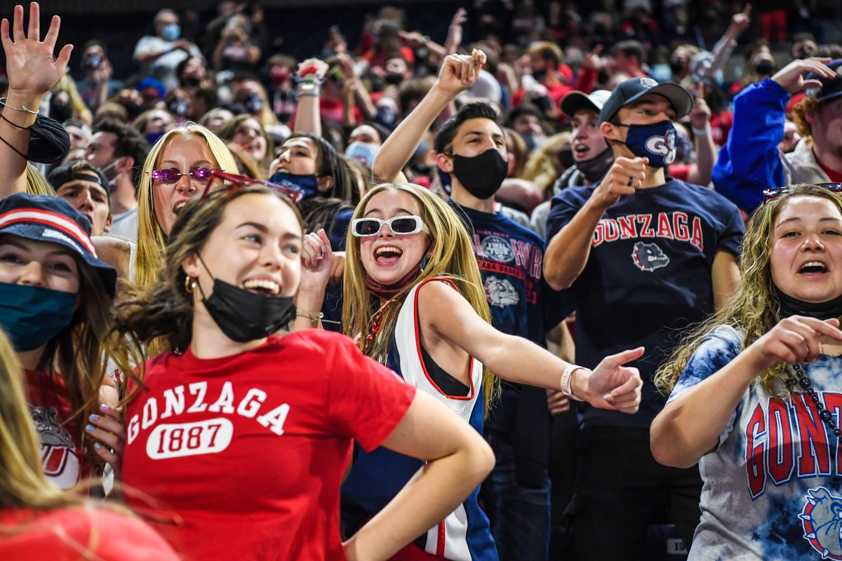 Gonzaga Kennel Club members rock the house during Kraziness in the Kennel on Saturday. It was the first time fans could attend the events since 2019.  (DAN PELLE/THE SPOKESMAN-REVIEW)