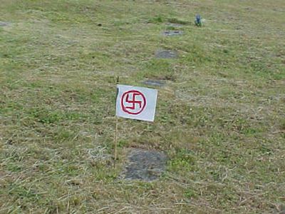 Vandals placed hand-drawn swastikas on veterans' graves Sunday in Orcas Island.
 (Associated Press / The Spokesman-Review)