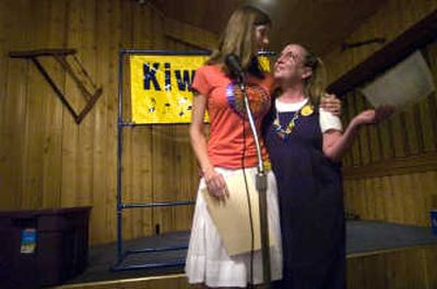 
 Jenna Dunbar, left, hugs her mother, Karin Dunbar, after thanking her for her help and support.
 (Photos by INGRID LINDEMANN / The Spokesman-Review)