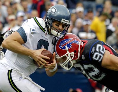 Seattle Seahawks quarterback Matt Hasselbeck said mistakes were a deciding factor in last Sunday’s loss to Buffalo.  (Associated Press / The Spokesman-Review)
