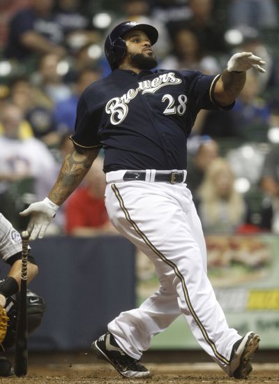 Brewers' Prince Fielder hit