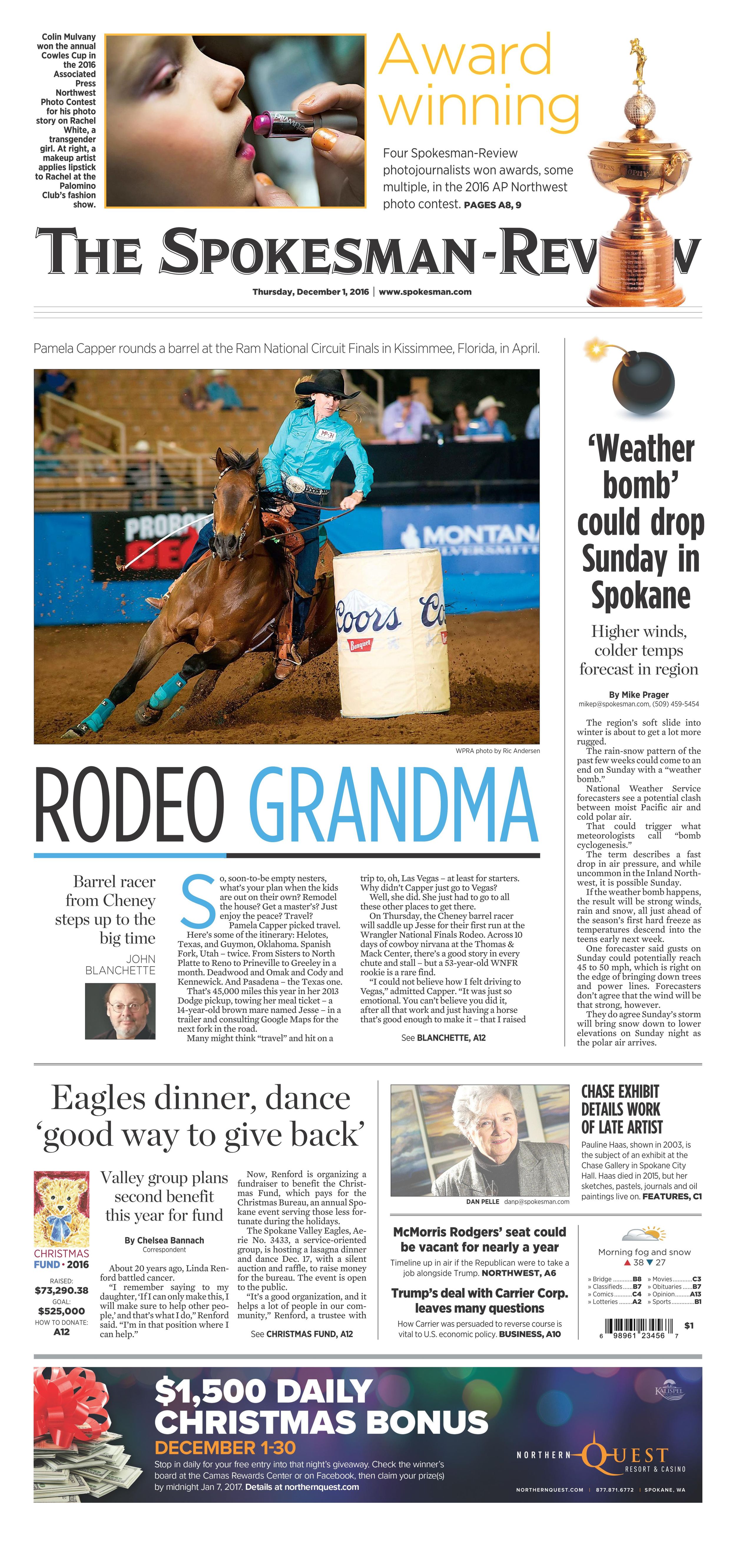 Front page archive for 2016 The SpokesmanReview