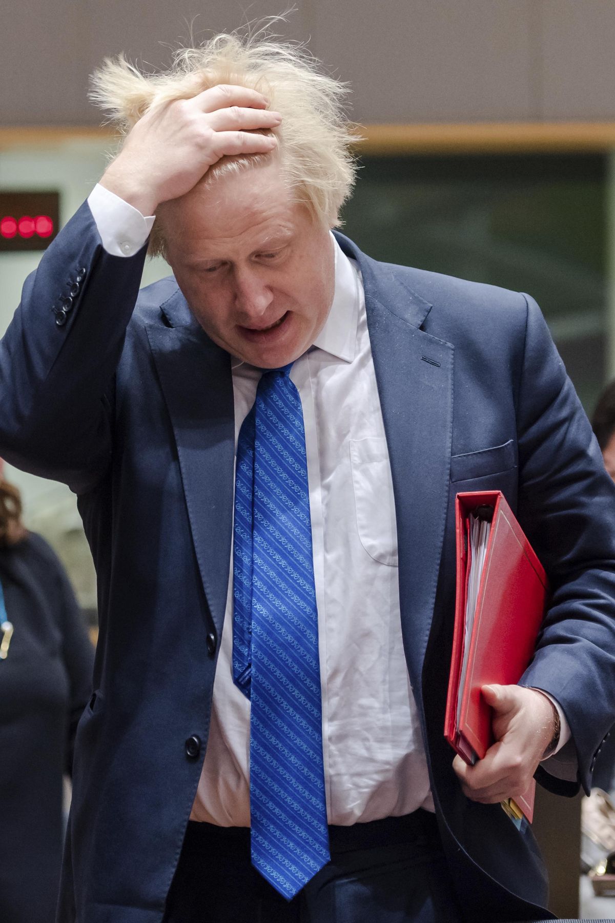 Britain’s Foreign Secretary Boris Johnson, arrives for a meeting of EU foreign ministers at the Europa building in Brussels, Monday, May 15, 2017. (Geert Vanden Wijngaert / Associated Press)