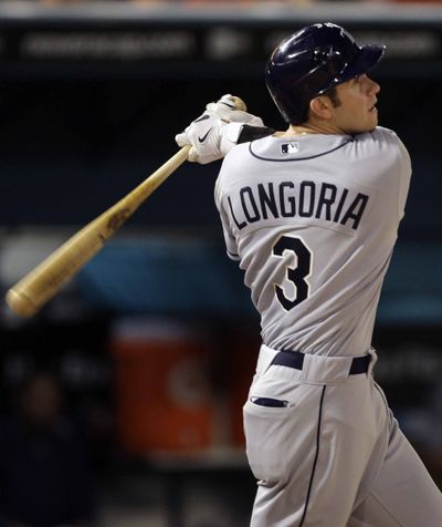 Evan Longoria is the fans’ choice for A.L. third baseman.  (Associated Press / The Spokesman-Review)