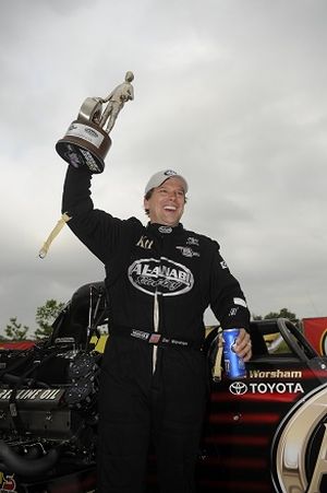 Del Worsham made Houston history with his victory on May 1. (Photo courtesy of NHRA)