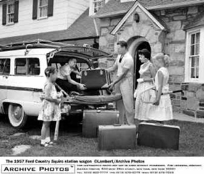 The 1957 Ford Country Squire station wagon was the ideal suburban vacation vehicle.
(Lambert/Archive Photos / The Spokesman-Review)