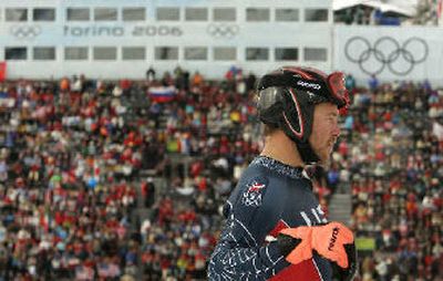 
Miller leaves finish area after skiing off the course Saturday.
 (Associated Press / The Spokesman-Review)