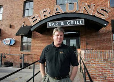 
Troy Johnston stands outside his bar and restaurant next to the Pepsi Center, where the NHL Colorado Avalanche play. Business is slow in the bars and restaurants around the Pepsi Center these days as the NHL players' strike drags on into its fifth month. 
 (Associated Press / The Spokesman-Review)