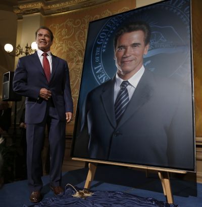 Former Gov. Arnold Schwarzenegger’s official portrait. (Associated Press)