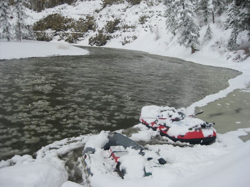 More than 2 feet of snow fell in an April 30, 2010, storm on the Smith River, Mont. (Courtesy photo)