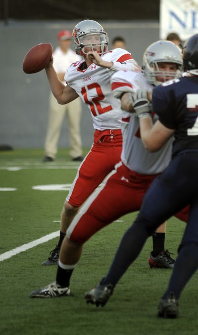 Ferris’  Connor Halliday is approaching 5,000 career passing yards. (Colin Mulvany / The Spokesman-Review)