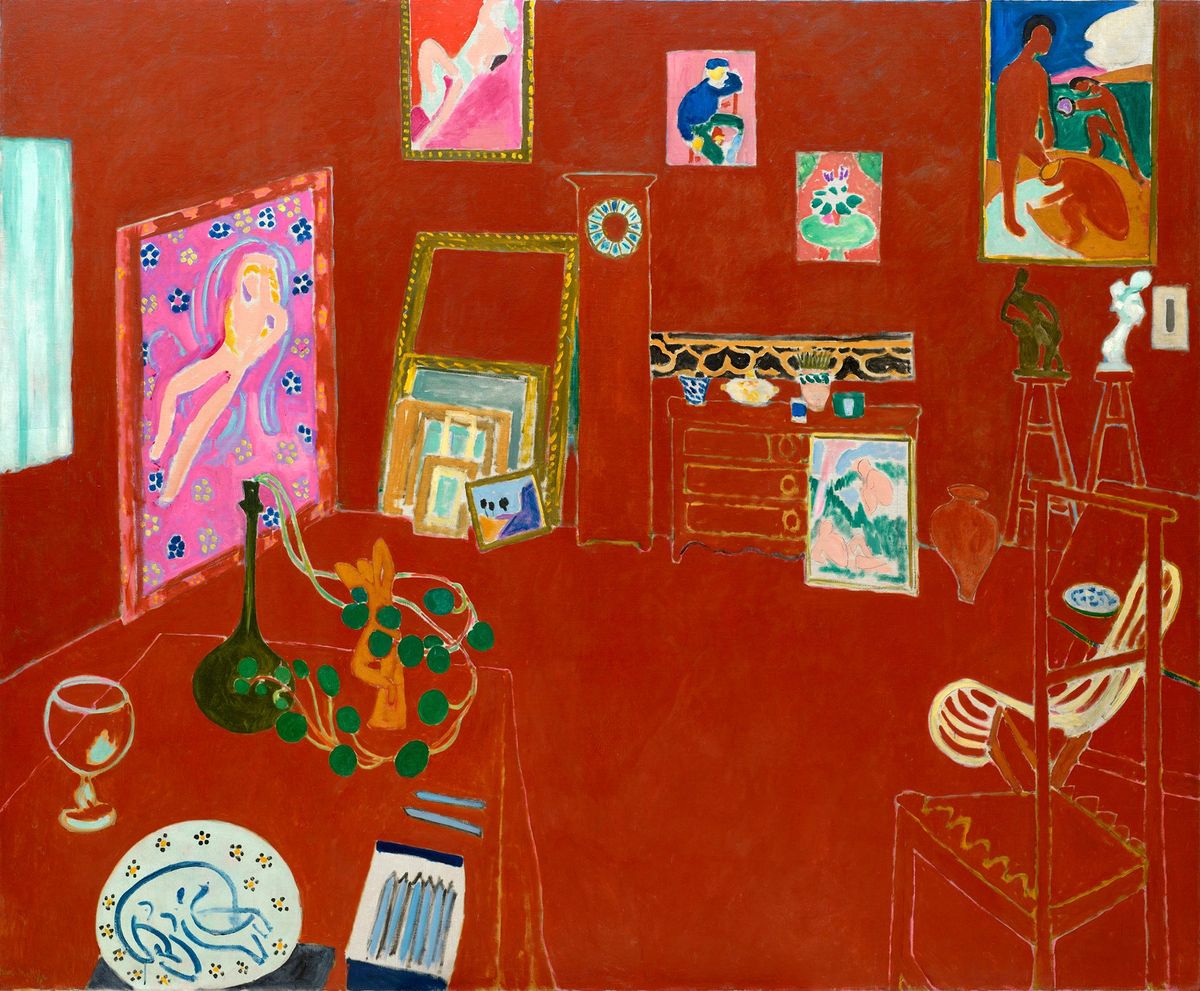 Henri Matisse’s “The Red Studio,” 1911. MUST CREDIT: Museum of Modern Art, New York/Succession H. Matisse/Artists Rights Society (ARS), New York  (Denis Doorly/The Museum of Modern Art, New York. Photo by Denis Doorly)