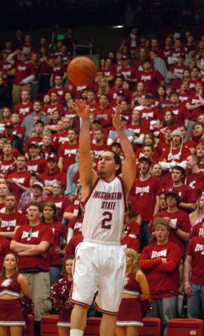 
WSU senior guard Derrick Low has fired off 111 3-pointers this season. 
 (Jesse Tinsley / The Spokesman-Review)