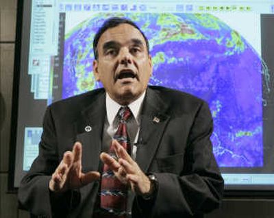 
National Hurricane Center Director Bill Proenza, seen here Friday during an interview with the Associated Press,  is under fire from staff members who say he unnecessarily alarming the public. Associated Press
 (Associated Press / The Spokesman-Review)