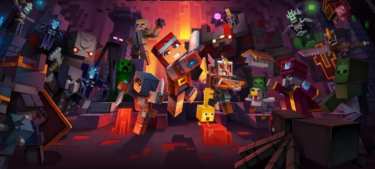 A promotional image for “Minecraft Dungeons.” (Mojang Studios)