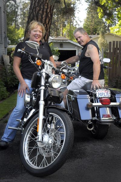 Diane and Guy Perham have shared a passion for motorcycles and a love of  gardening during their  marriage. (CHRISTOPHER ANDERSON / The Spokesman-Review)
