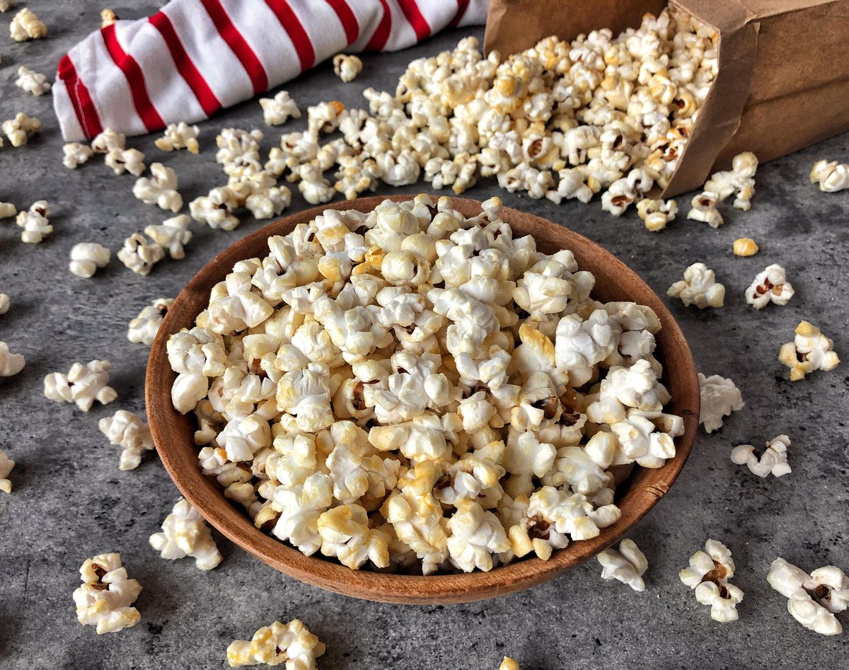 This recipe for kettle corn is crunchy, sweet and slightly salty. (Audrey Alfaro / For The Spokesman-Review)