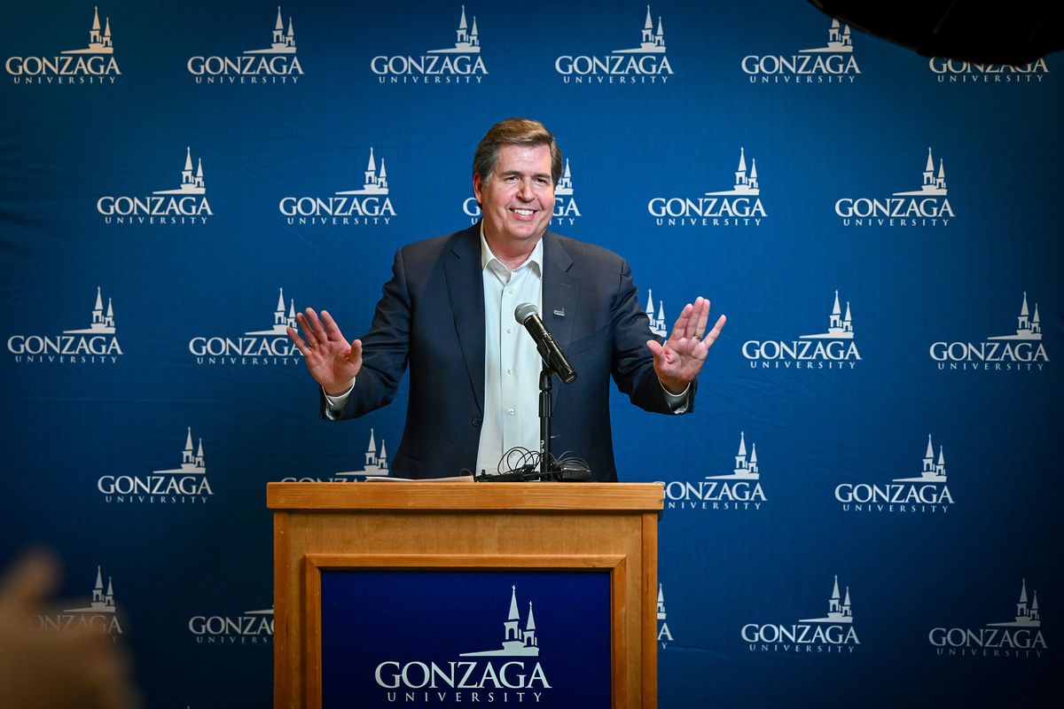 Gonzaga University President Thayne McCulloh announced his retirement will happen in July 2025 after 15 years in the position.  (DAN PELLE/THE SPOKESMAN-REVIEW)