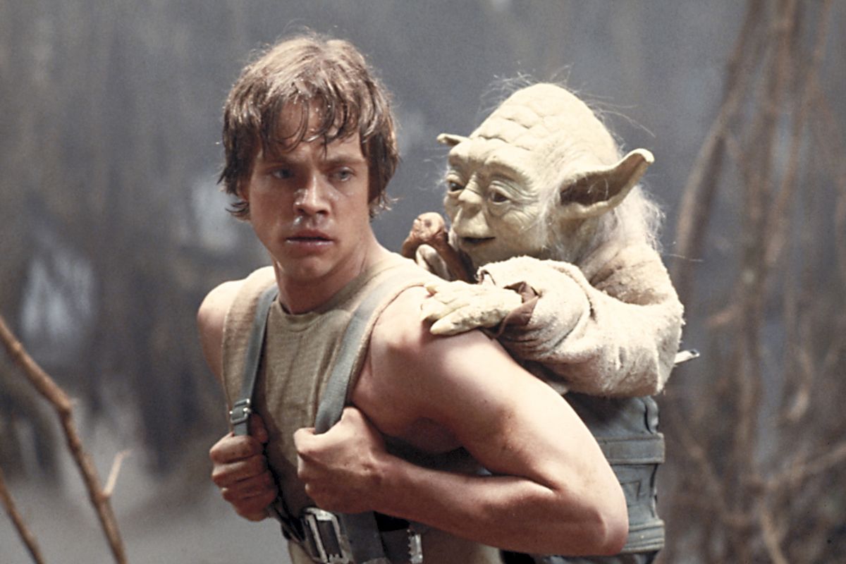  Mark Hamill as Luke Skywalker and the character Yoda appear in this scene from “Star Wars Episode V: The Empire Strikes Back.”  (Associated Press)