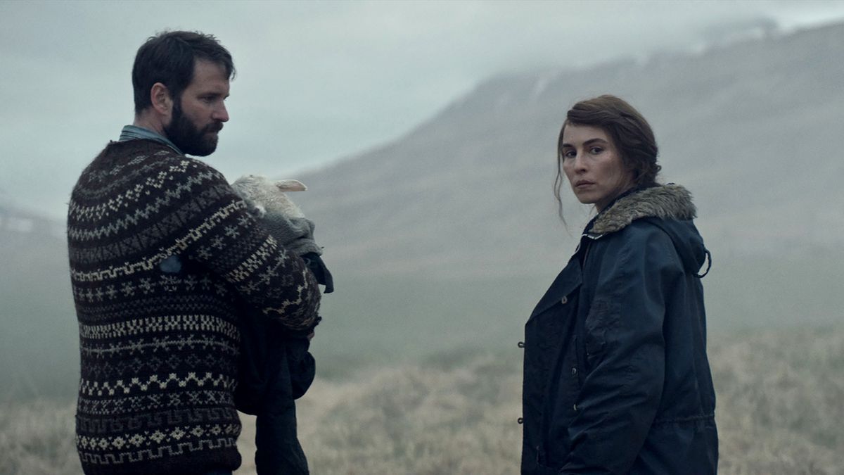 Hilmir Snaer Gudnason and Noomi Rapace in “Lamb.”  (A24)
