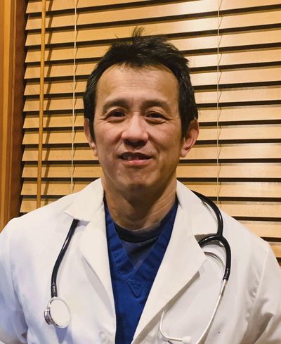 A photo taken Friday, March 27, 2020, in Bellingham, shows Dr. Ming Lin, an emergency room doctor at PeaceHealth St. Joseph Medical Center. Lin said Friday he was fired after publicly criticizing the hospital’s coronavirus preparations. (AP)