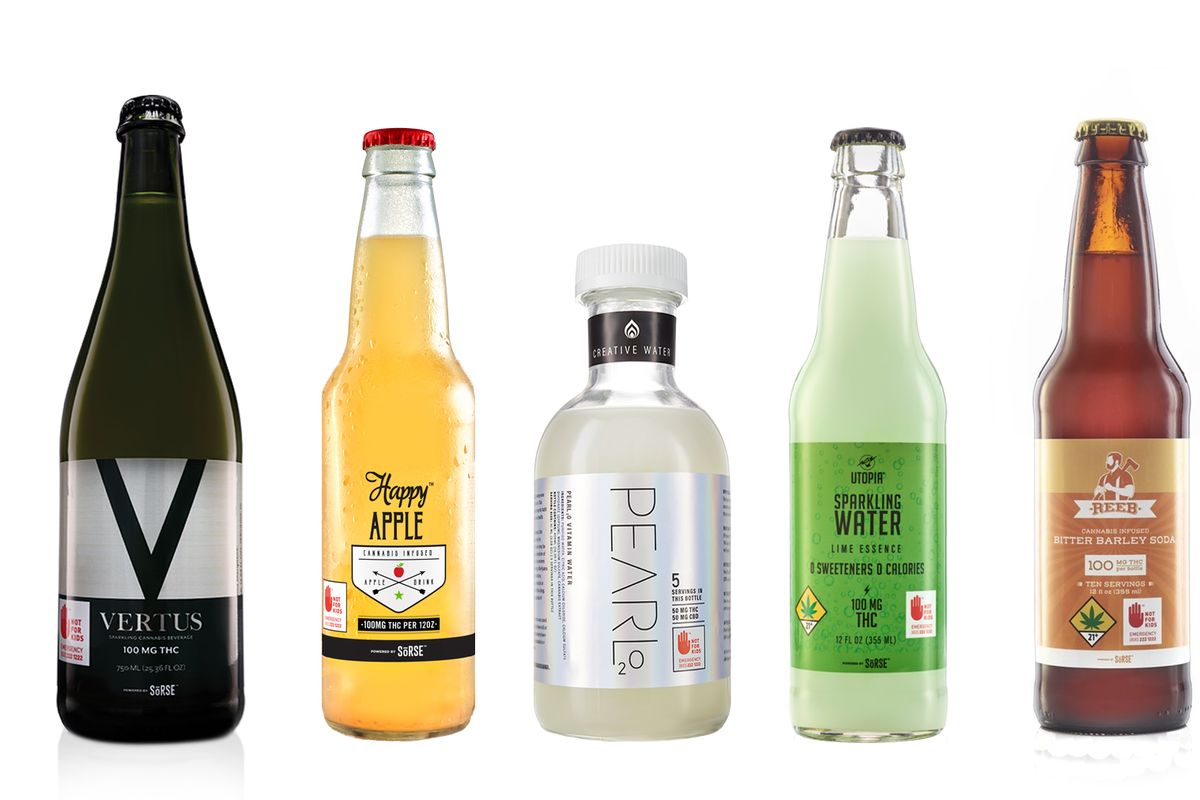Cannabis-infused beverages made with SōRSE technology. (Courtesy GreenMed Lab )