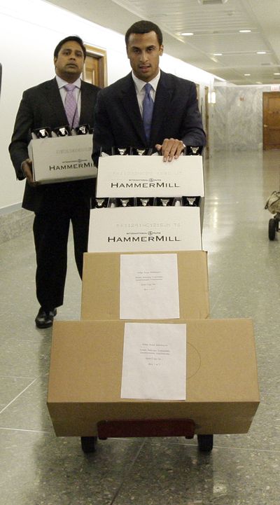 Judge Sonia Sotomayor’s writings, speeches and rulings are delivered to the Senate on Thursday.  (Associated Press / The Spokesman-Review)