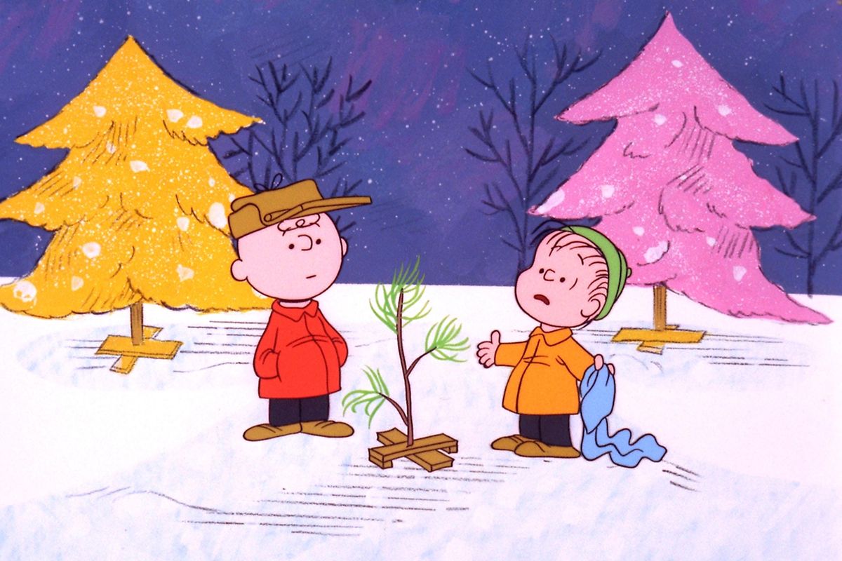 In this promotional image provided by ABC TV, Charlie Brown and Linus appear in a scene from “A Charlie Brown Christmas.” The animated special was created by late cartoonist Charles M. Schulz in 1965. (CHARLES M. SCHULZ / AP)