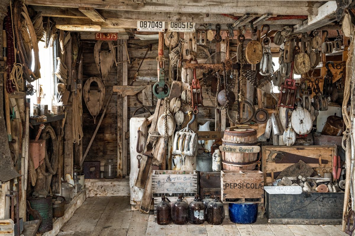 Items displayed at Prime Berth, a museum and heritage center in Twillingate, Newfoundland, Canada, May 21, 2023. The museum includes an extensive gallery of iceberg photographs and family memorabilia. (Tony Cenicola/The New York Times) (TONY CENICOLA)