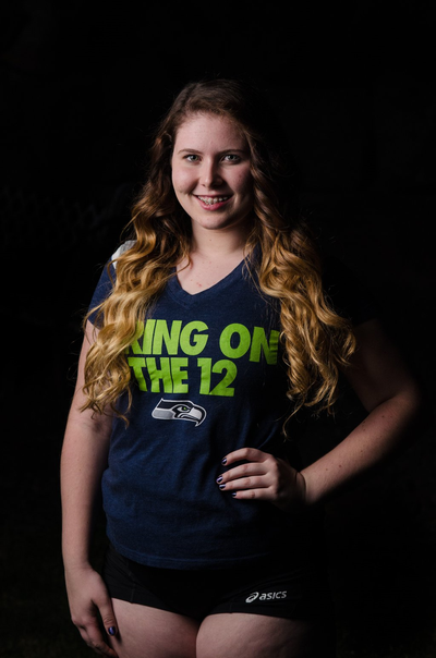 Katelyn Dillon, a Liberty High sophomore, was selected the Week 9 CenturyLink High School Athlete of the Week by the Seahawks. She was invited to Sunday’s game, where she was invited onto the field and introduced to the stadium.