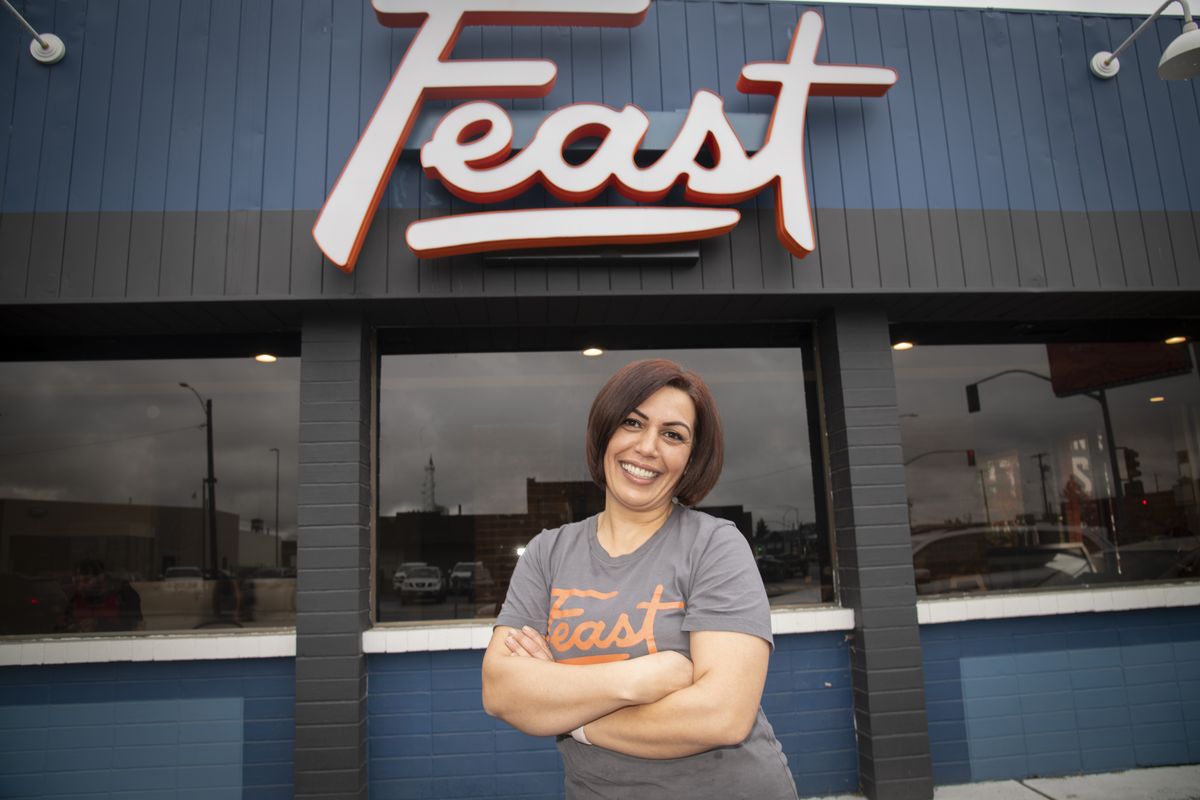 Maisa Abudayha is the first head chef for Feast Kitchen in downtown Spokane, shown Friday. Abudayha is of Jordanian descent.  (Jesse Tinsley/THE SPOKESMAN-REVIEW)