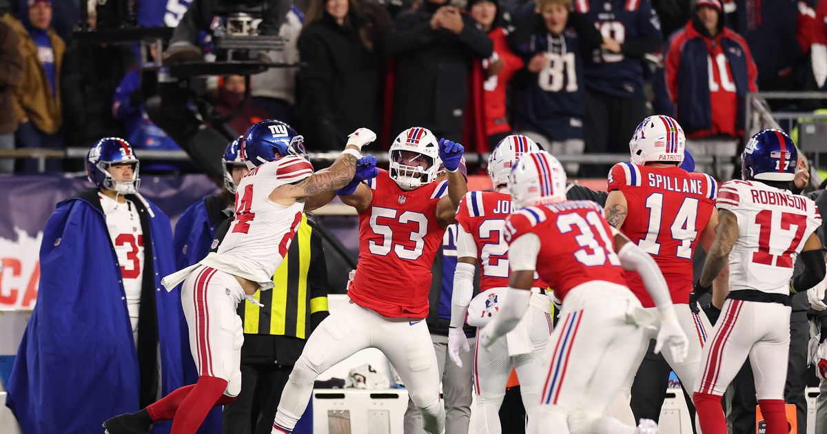 Idaho’s Christian Elliss hit on Jaxson Dart sparks MNF brawl between Patriots, Giants