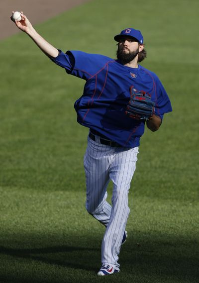 Chicago Cubs pitcher Jason Hammel went 15-10 with a 3.83 ERA in 30 starts this year. The Cubs declined Hammel’s option for the 2017 season. (Nam Y. Huh / Associated Press)