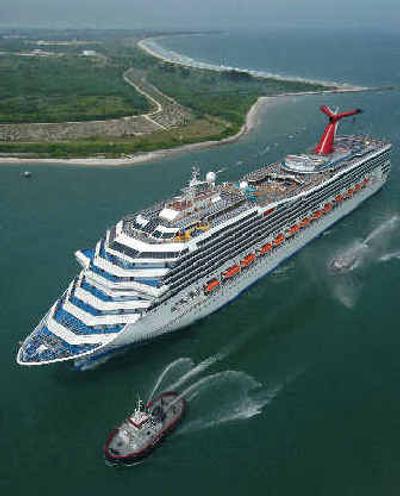 
The Carnival Glory passes the Kennedy Space Center in this photo provided by Carnival Cruise Lines. Cruise prices are climbing, but that's not deterring vaca- tioners who are buying tickets at a growing pace. 
 (Associated Press / The Spokesman-Review)
