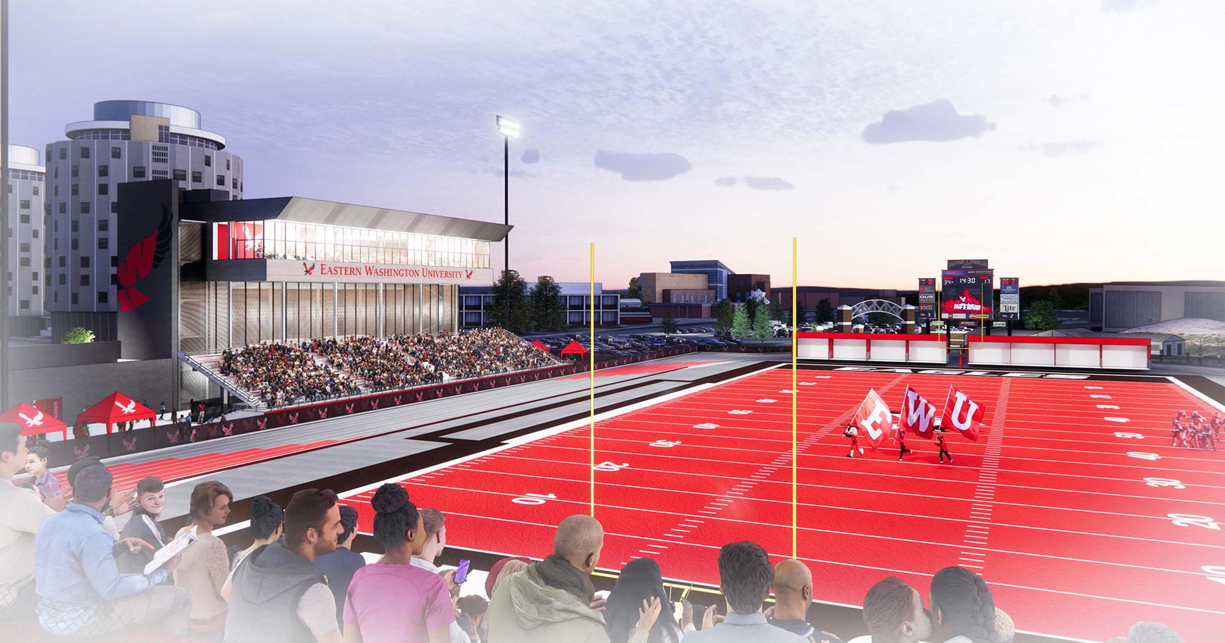 EWU will add $8 million press box above east grandstands in second phase of Roos Field upgrades