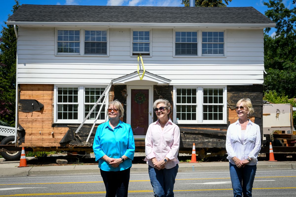 The Bording siblings, from left, Candace Bording-Mueller, Anne Bording-Jebreen and Pamela Bording-Gray, are moving the house they grew up in on Broadway to Mallon Avenue.  (Dan Pelle/THESPOKESMAN-REVIEW)