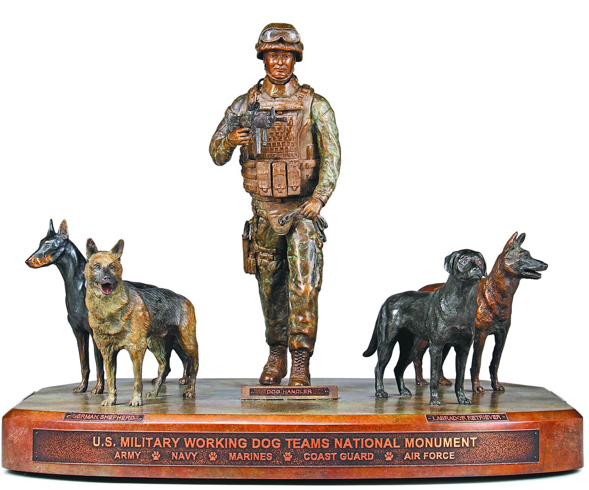The U.S. Military Working Dog Teams National Monument pays tribute to every dog who has served in combat since World War II.