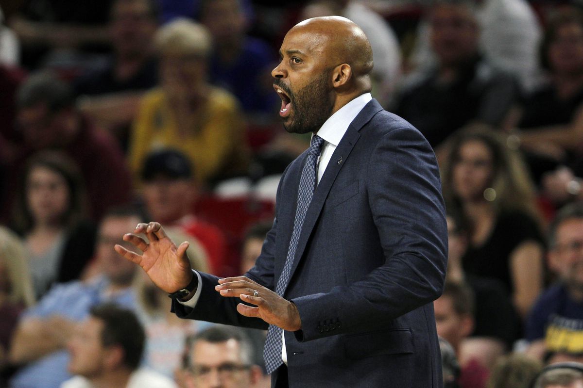 California coach Cuonzo Martin yells instructions to his players from the sidelines during the second half of the teams NCAA college basketball game against Arizona State in Tempe, Ariz., Saturday, March 5, 2016. (Ricardo Arduengo / Associated Press)