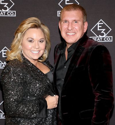 Julie Chrisley, left, and Todd Chrisley attend the grand opening of E3 Chophouse Nashville on Nov. 20, 2019, in Nashville, Tenn.  (Danielle Del Valle/Getty Images North America/TNS)