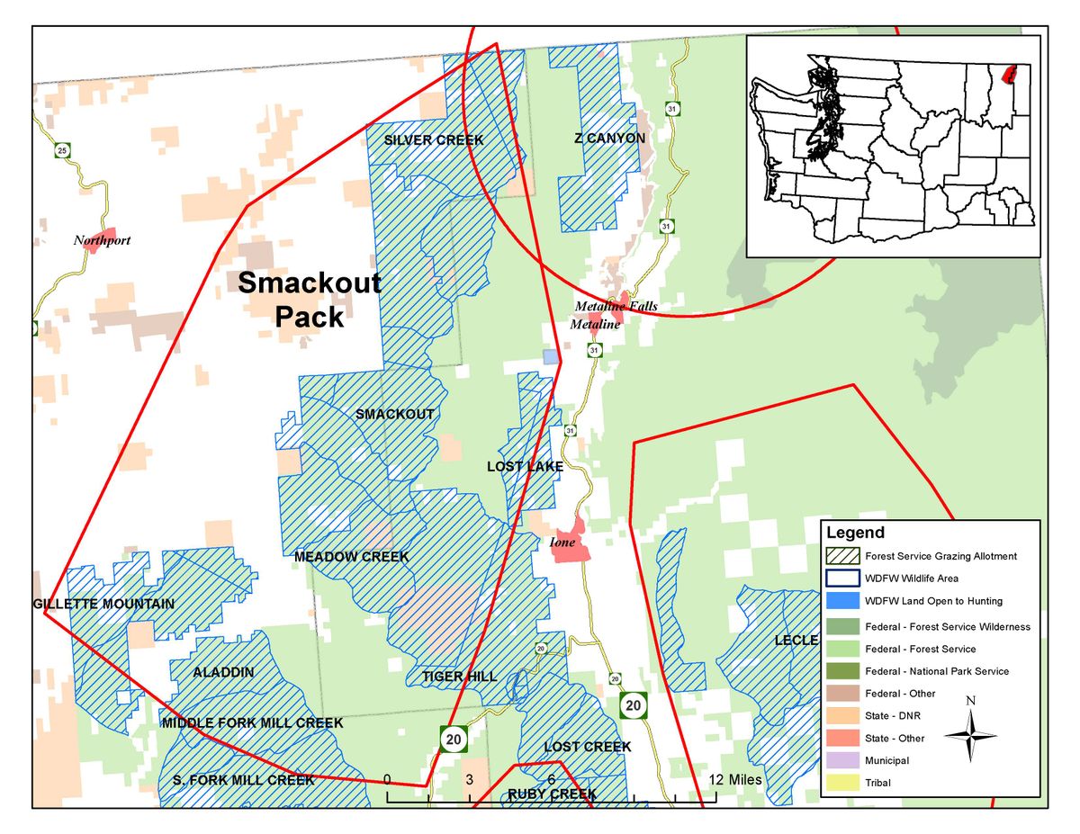 Range of the Smackout Wolf Pack in Washington