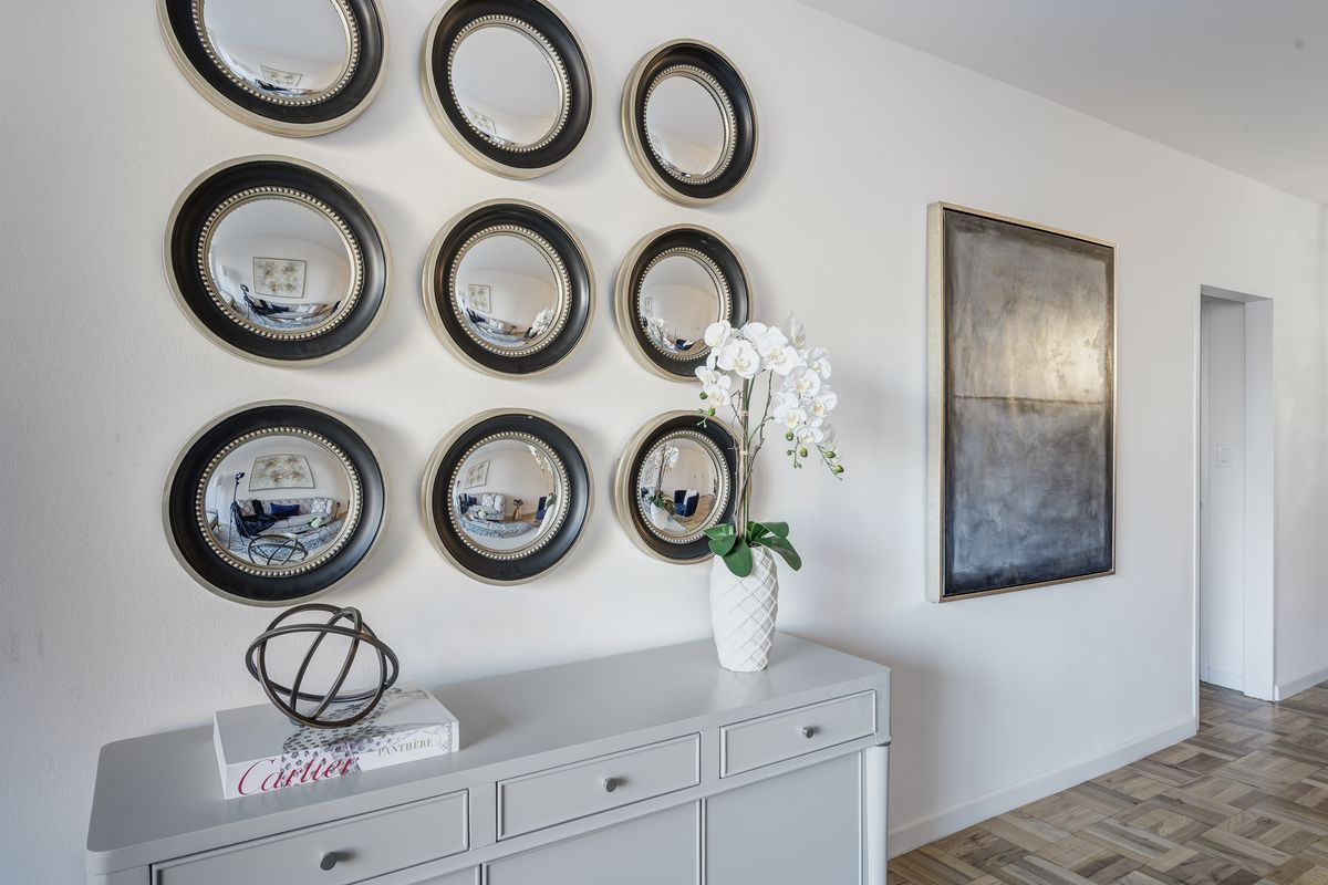 Using mirrors especially in a series is an easy and affordable way to create instant wall decor that is sophisticated at the same time.  (Courtesy photo)