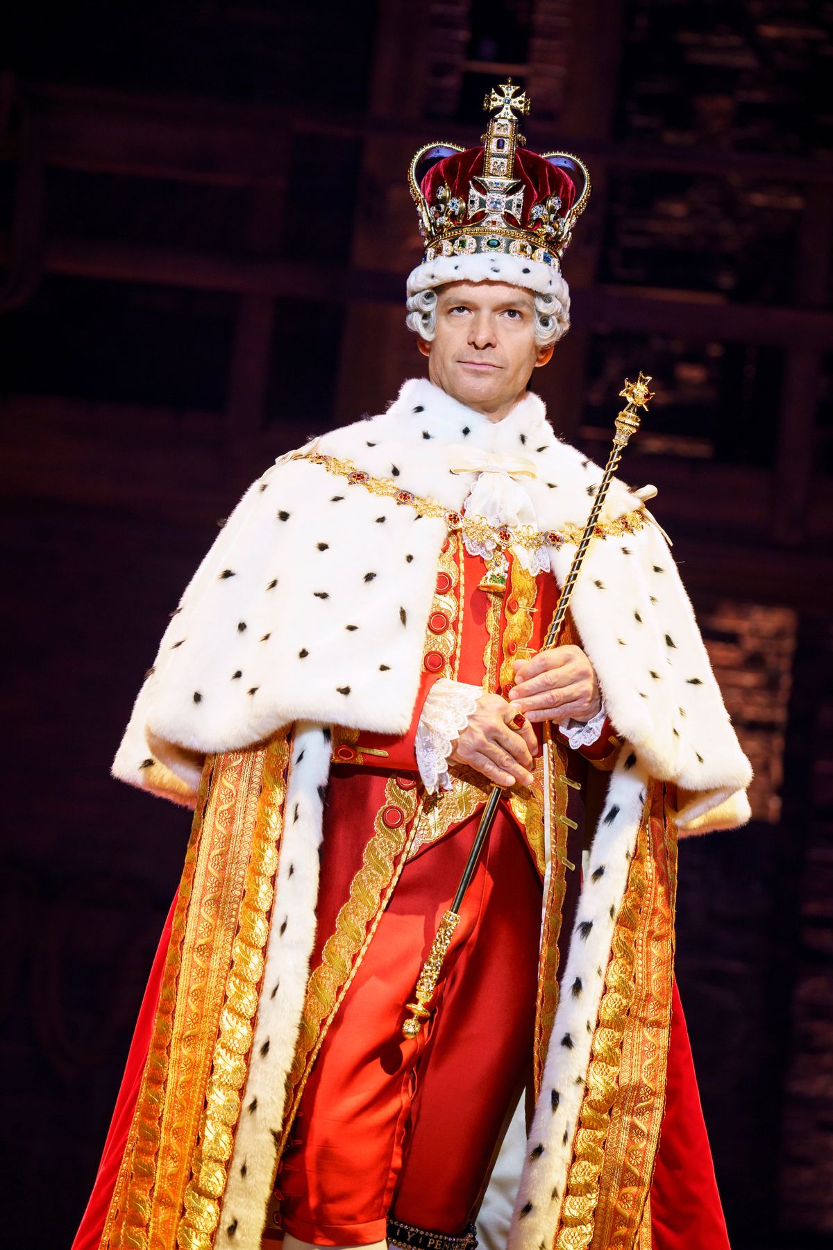 Rick Negron portrays King George III in the national tour of “Hamilton,” at First Interstate Center for the Arts from Tuesday through May 22 in downtown Spokane.  (Joan Marcus)