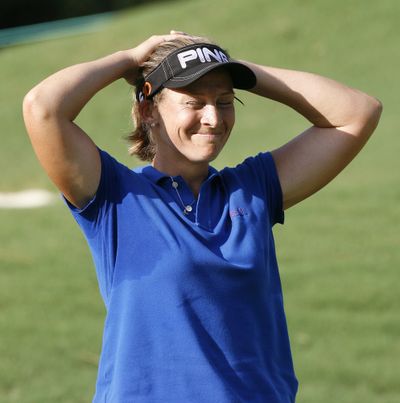 Angela Stanford finished with a 68 to win the Bell Micro LPGA Classic. (Associated Press / The Spokesman-Review)
